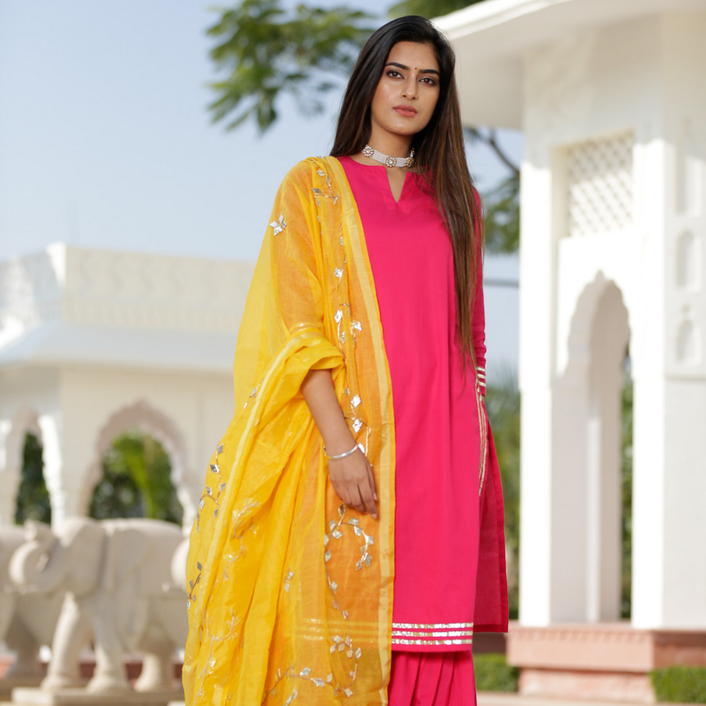Pink Sharara Set