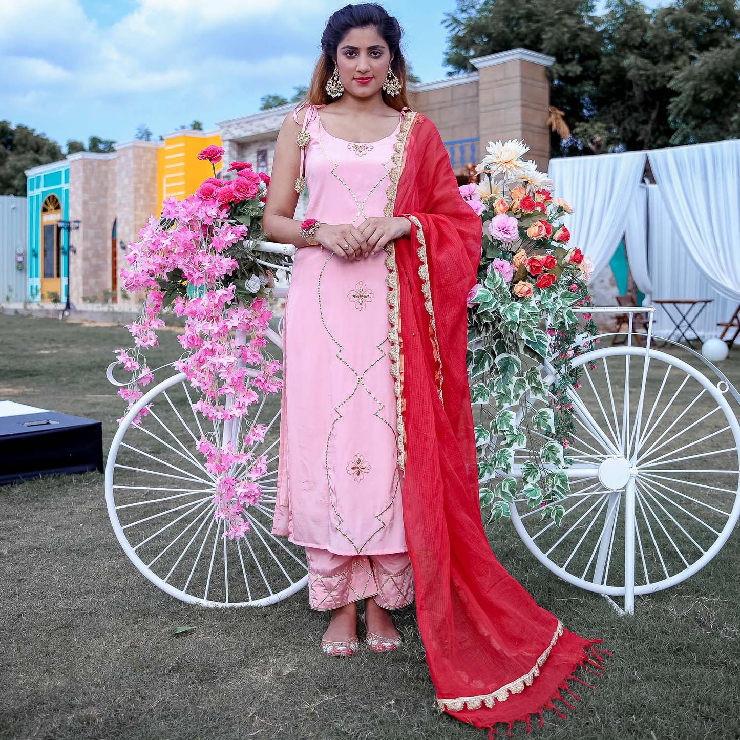 Peach Zero Gota Suit Set