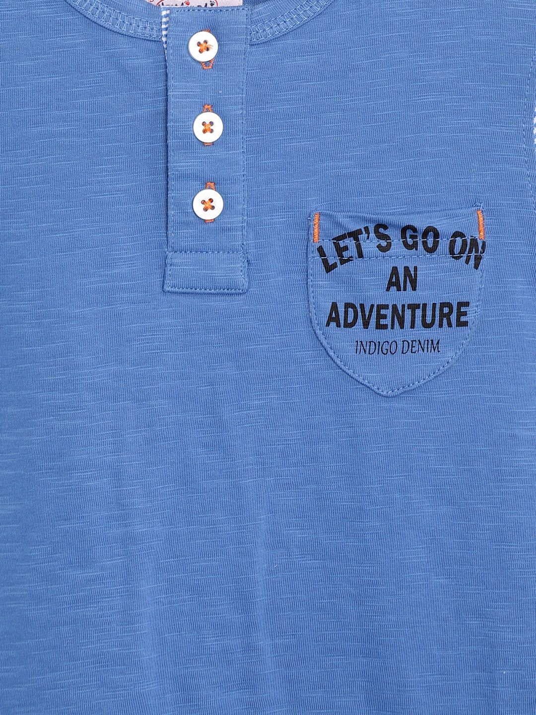 Boys Blue Coloured Casual Printed Tshirt