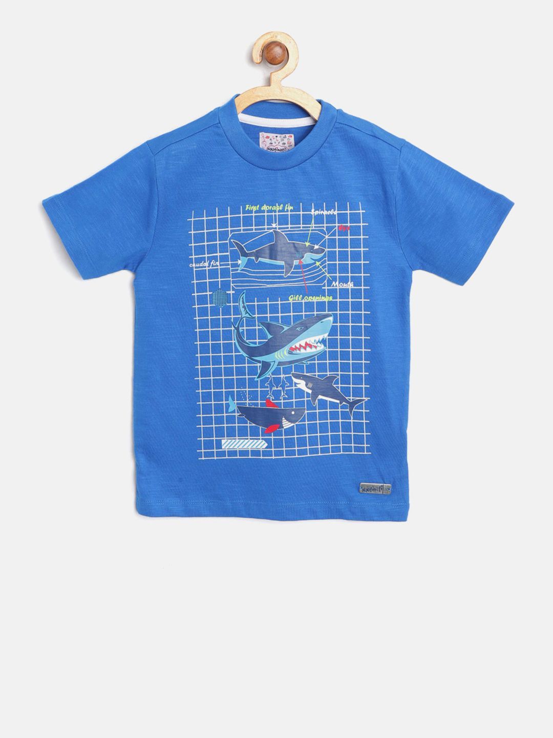 Boys Blue Coloured Printed T-Shirt