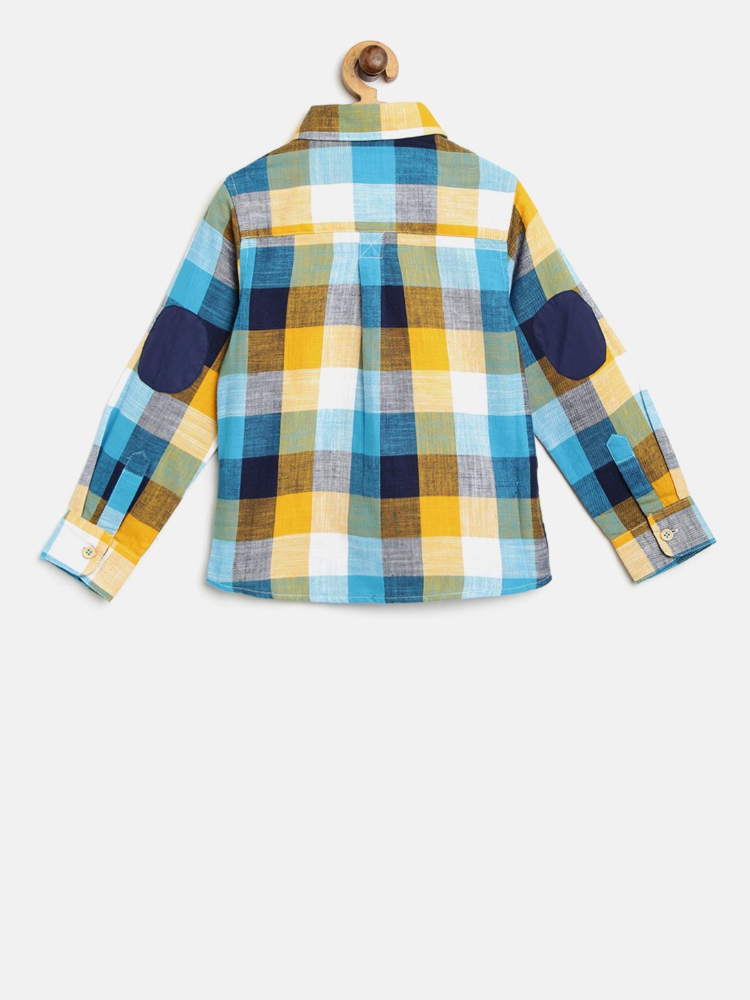 Boys Blue Coloured Solid Shirt
