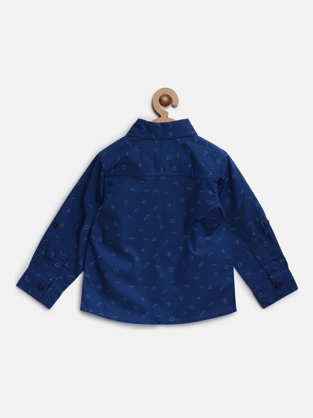 Boys Blue Coloured Solid Shirt