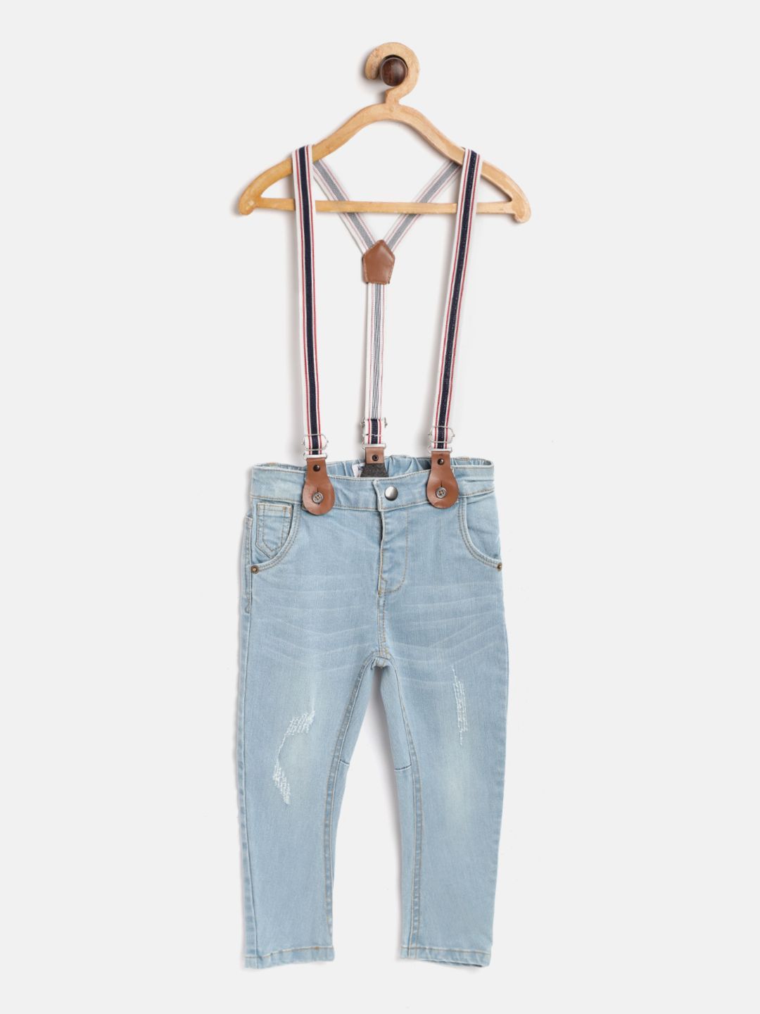 Boys Blue Coloured Solid Trouser