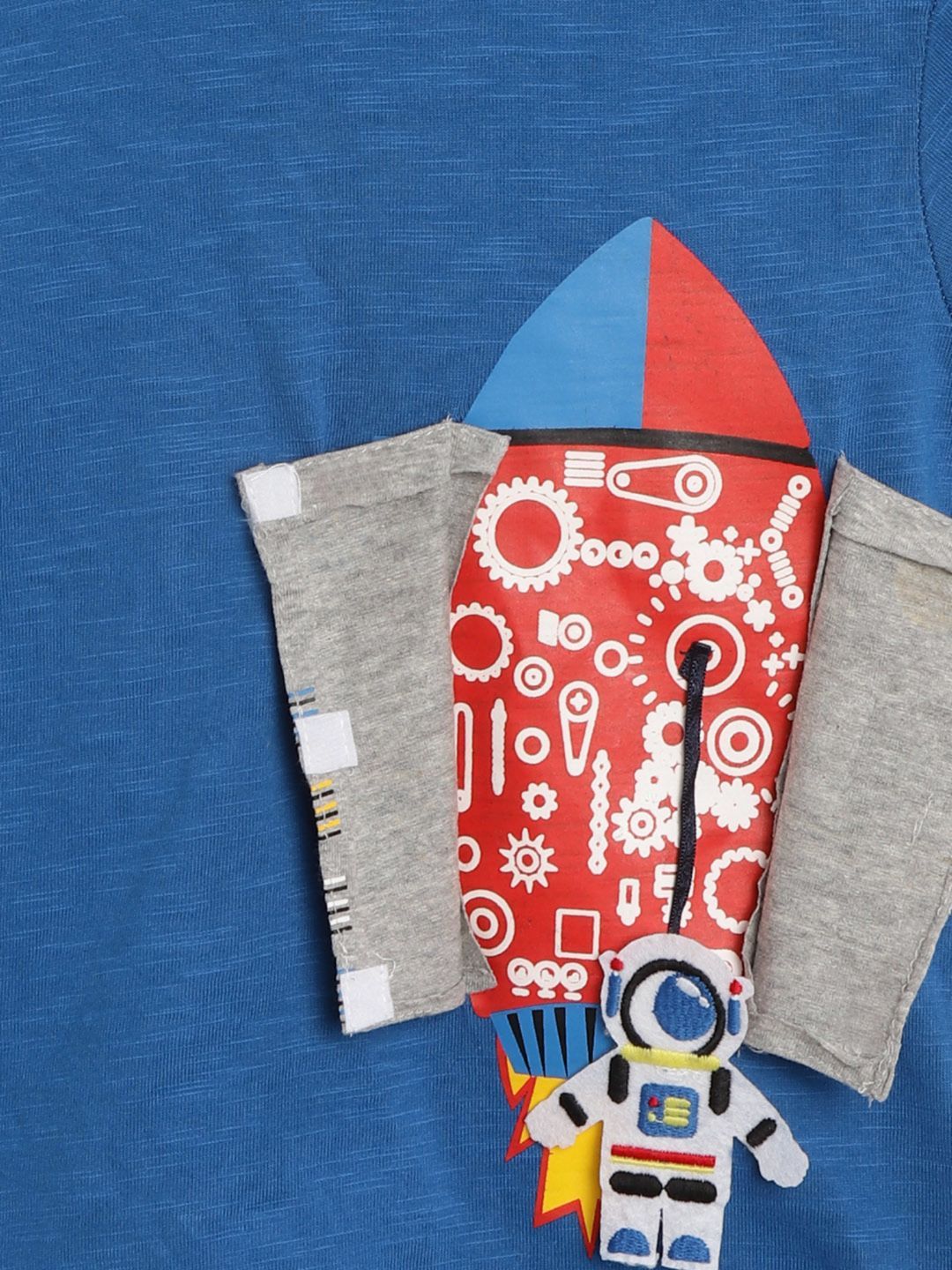 Boys Blue Coloured Printed Tshirt