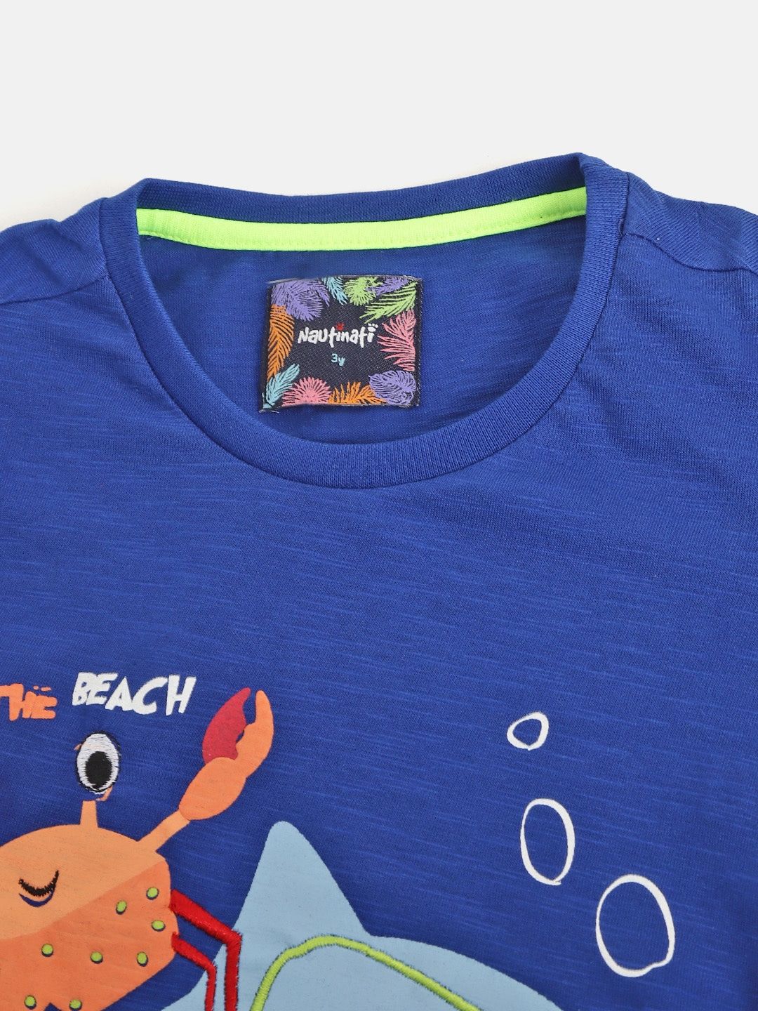 Boys Blue Coloured Printed Tshirt