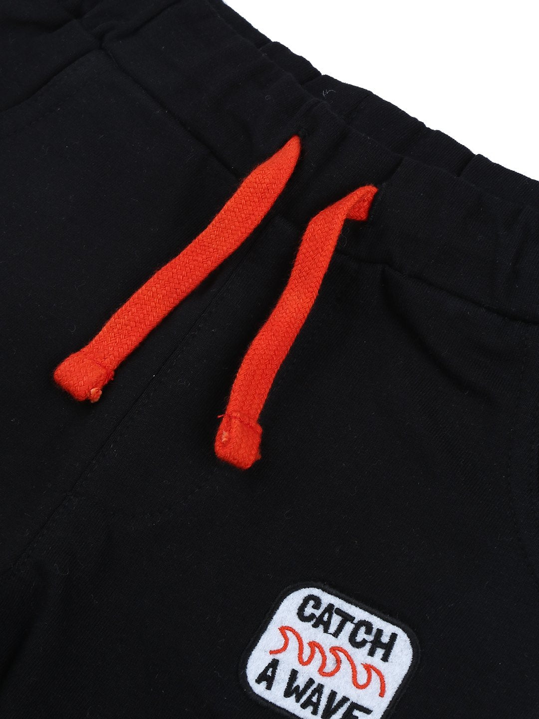 Boys Black & White Colored Striped T-Shirt & Shorts Set