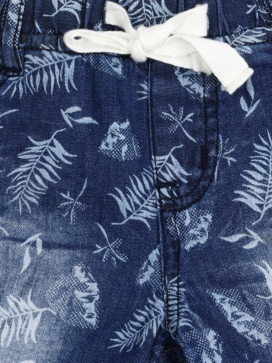 Boys Blue Colored Printed Shorts