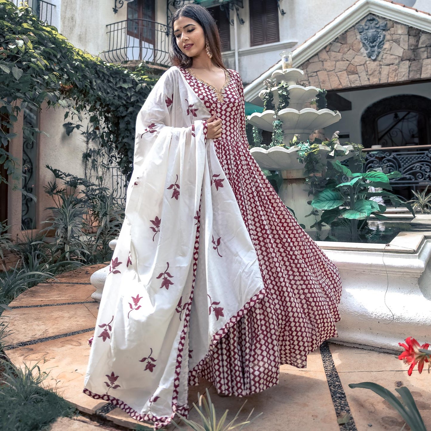 Embroidered Kanchali Floor Length With Dupatta