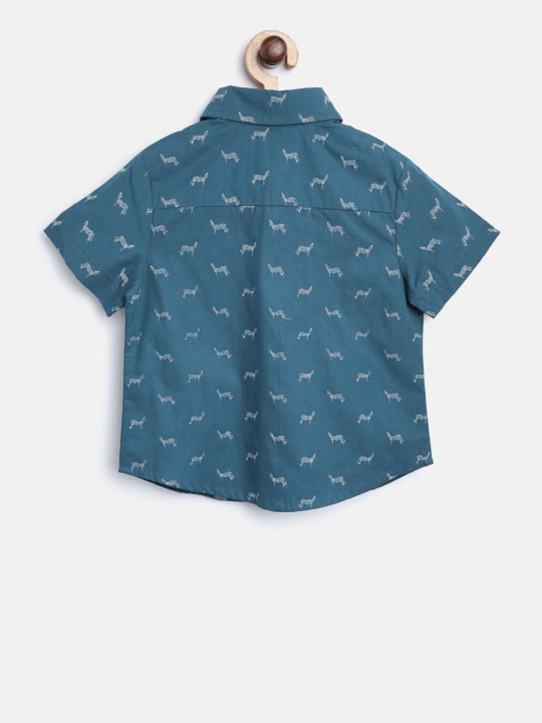 Boys Blue Coloured Solid Shirt