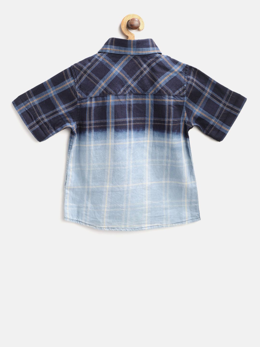 Boys Blue Coloured Solid Shirt