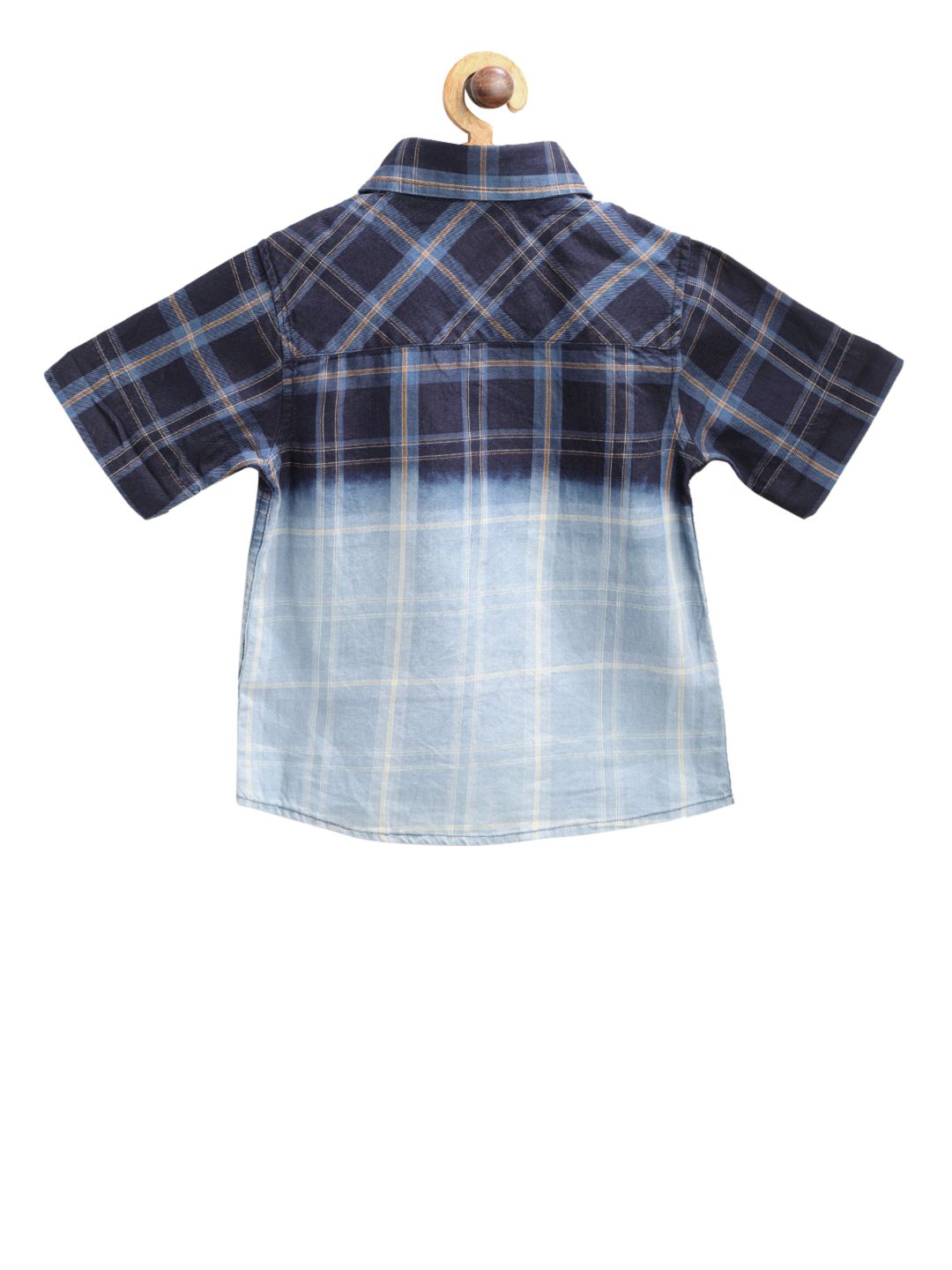 Boys Blue Coloured Solid Shirt