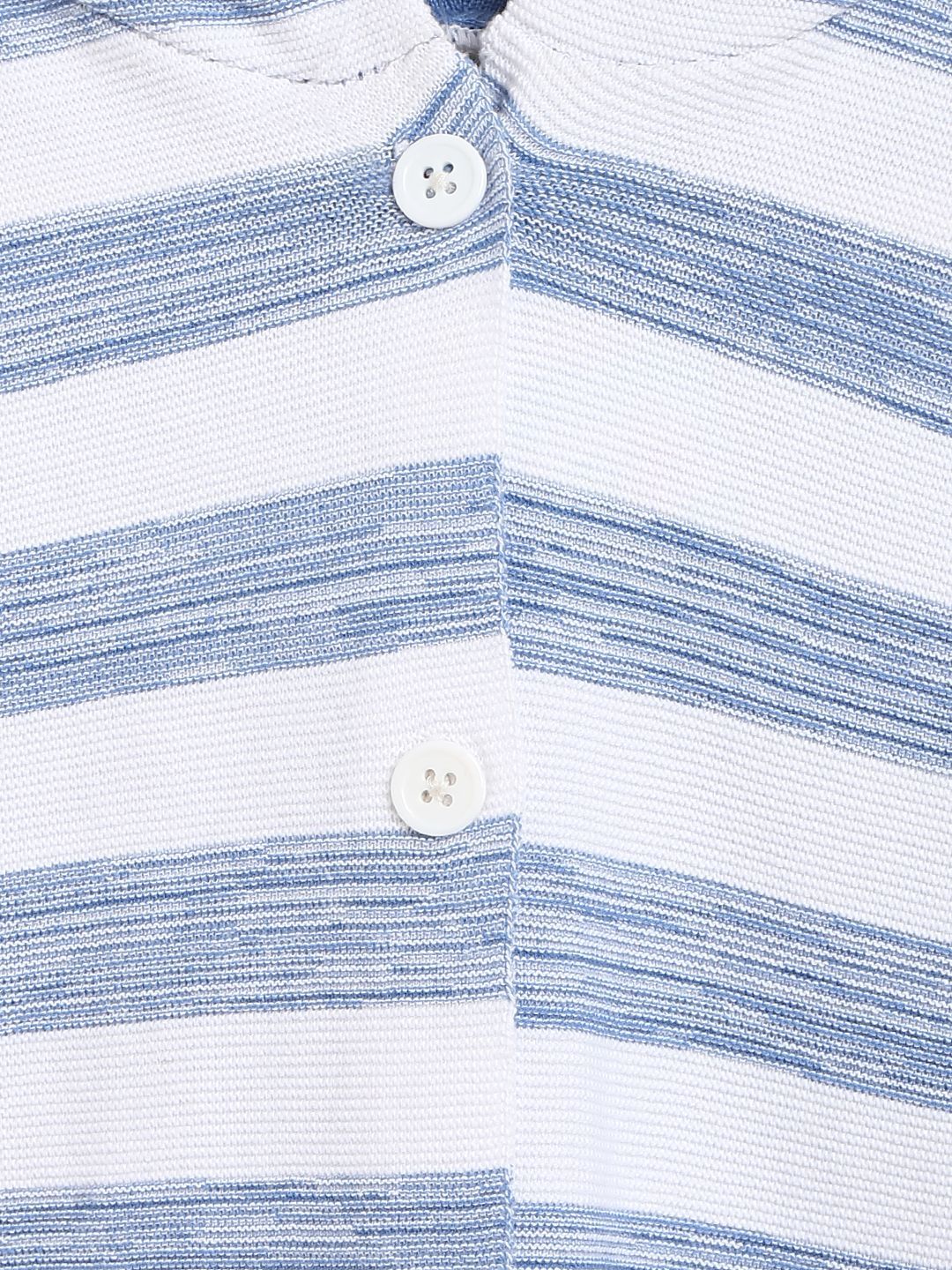 Boys Blue & White Colored Striped Casual Sweater