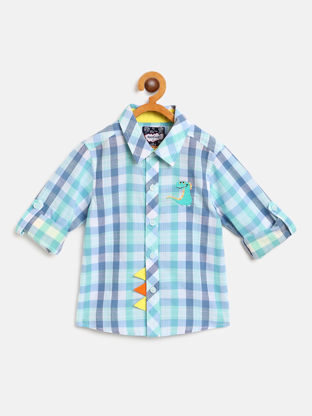 Boys Blue Coloured Printed Shirt