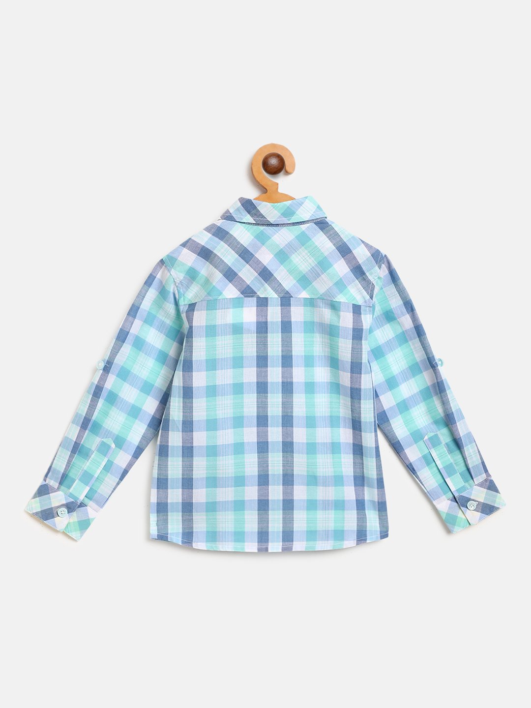 Boys Blue Coloured Printed Shirt